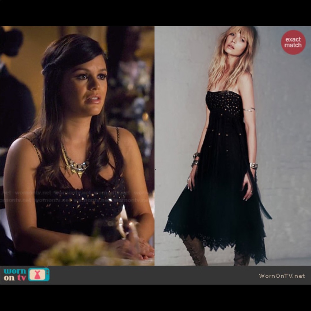 RARE FP Black Studded Fluffy Party Dress